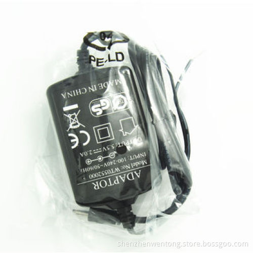 100-240V AC Input 5.5V DC 2A Output Regulated Power Adapter for ADSL Modem, 5.5 * 2.1 Jack